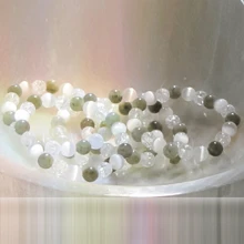 灵气手链女款疗愈水晶瑜伽天然石手链串珠蛋白石简约首饰情侣礼物女士拉布拉多疗愈能量饰品 - L0295 - 查看 7