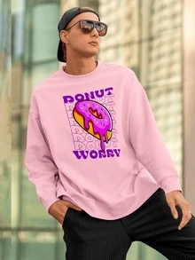 Men Sweatshirts - 淺粉色 - 查看 3