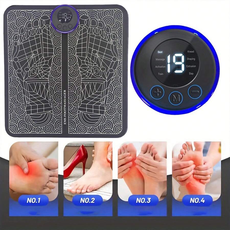 Ems Foot & Body Massage Set, Muscle Relaxation Massager For Stimulating ...