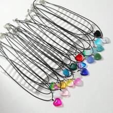 21pcs Hexagon Pillar Natural Stone Glass Pendant - 21pcs - View 9