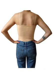 Playera Blusa Camiseta De Tirantes Mujer - Beis - Ver 2