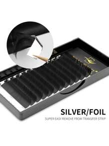 Winky Beauty Extensiones de pestañas planas de seda suave clásica en forma de elipse, color negro mate, con densa de puntas divididas, aspecto natural de visón falso, suministros profesionales de pestañas postizas para salón de belleza, 0.15mm 0.20mm 8-15mm racimos de pestañas, racimos de pestañas, pestañas individuales, pestañas, pestañas postizas