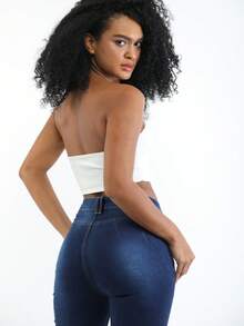 Colombian Jeans Lift Butts For Women - Dark Wash - View 4