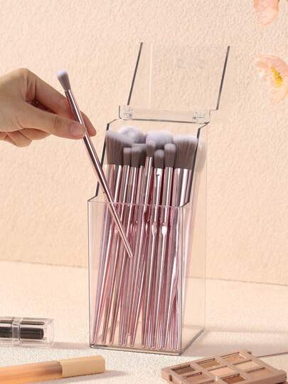 1pc Clear Makeup Brush Storage Bucket,Room,Home,Bedroom,Bathroom,House,Pink Room,Living Room Decor,Travel Stuff,Gift Bag,Gifts For Mom,Dad,Men,Friends,Teacher,Birthday,Wedding,Desk,Shelves,Accessories,Gift Boxes,Funny Gift,Storage,Makeup Brush Holder Bag,Room Decor, Bags,Makeup Bag,Vanity,Travel,Make Up Bag,Travel Essentials,Organizer,Storage,Travel Essential,Makeup Organizer,Makeup Bags,Make Up Organizer,Organiser,Toiletry Bag,Desk Organiser,Cosmetic Bag,Makeup Pouch,Make Up Organize,Vanity Accessories,Make Up Pouch,Make Up Bags,Jewellery Box,Pouch,Makeup Brush Holder,Brush Holder,Perfume Organiser,Pouch Bag,Gifts For Women,Christmas Gifts,Gift Ideas For Women