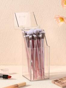 1 pieza Balde de almacenamiento de brochas de maquillaje transparente, decoración para habitación, hogar, dormitorio, baño, casa, habitación rosa, sala de estar, artículos de viaje, bolsa de regalo, regalos para mamá, papá, hombres, amigos, maestro, cumpleaños, boda, escritorio, estantes, accesorios, cajas de regalo, regalo divertido, almacenamiento, soporte para brochas de maquillaje, decoración de habitación, bolsas, bolsa de maquillaje, tocador, viaje, bolsa de maquillaje, artículos esenciales de viaje, organizador, almacenamiento, artículo esencial de viaje, organizador de maquillaje, bolsas de maquillaje, organizador de maquillaje, organizador, bolsa de aseo, organizador de escritorio, bolsa de cosméticos, bolsa de maquillaje, organizar maquillaje, accesorios de tocador, bolsa de maquillaje, bolsas de maquillaje, joyero, bolsa, soporte para brochas de maquillaje, soporte para brochas, organizador de perfumes, bolsa, regalos para mujeres, regalos de Navidad, ideas de regalo para mu - transparente - Ver 5