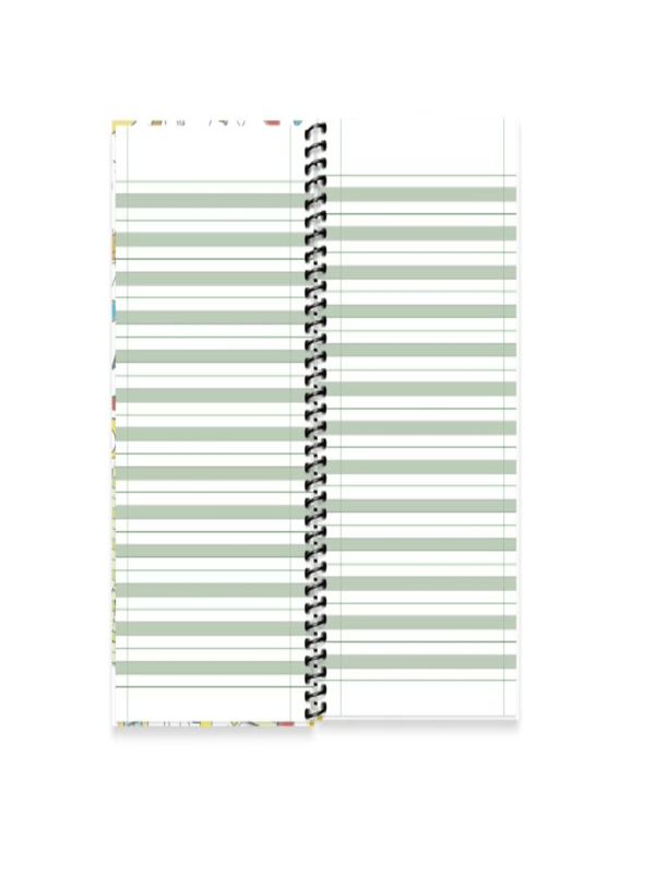 Caderno Universitário Capa Dura Listra Verde Com 96 Folhas Tamanho 200x275mm