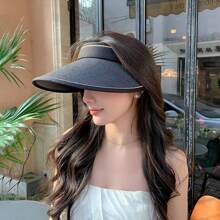 Double-Layer Woven Sun Hat, Foldable, Wide-Brimmed, Sunscreen, Fashionable And Personalized, Suitable For Beach, Summer