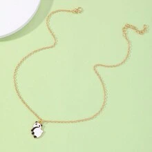 1pc Cute Panda Necklace - Yellow Gold - View 2