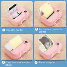 3 Rolls 57*30 Mm Thermal Paper, Colorful Roll, Printing Notes Paper, Cash Register Paper Suitable For Mini Portable Thermal Printers 57 X 30 Mm (2.24*1.18 Inches) Machine - Apricot - View 4