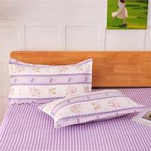 4pcs Mới Sành điệu Kết cấu Đã chải Hoa In Bộ chăn ga gối ; Làn da thân thiện Tất cả các mùa Bộ chăn ga gối ( Không có Đổ đầy ) - Khu vườn tràn ngập hoa - Xem 6