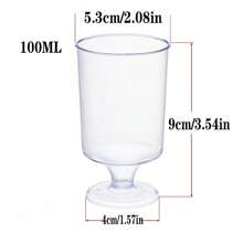10pcs 150ml Heart-Shaped Pudding Cup, Clear Vertical Mousse Dessert Cup, Ideal For Wedding Party Dessert Decoration - Clear - View 2