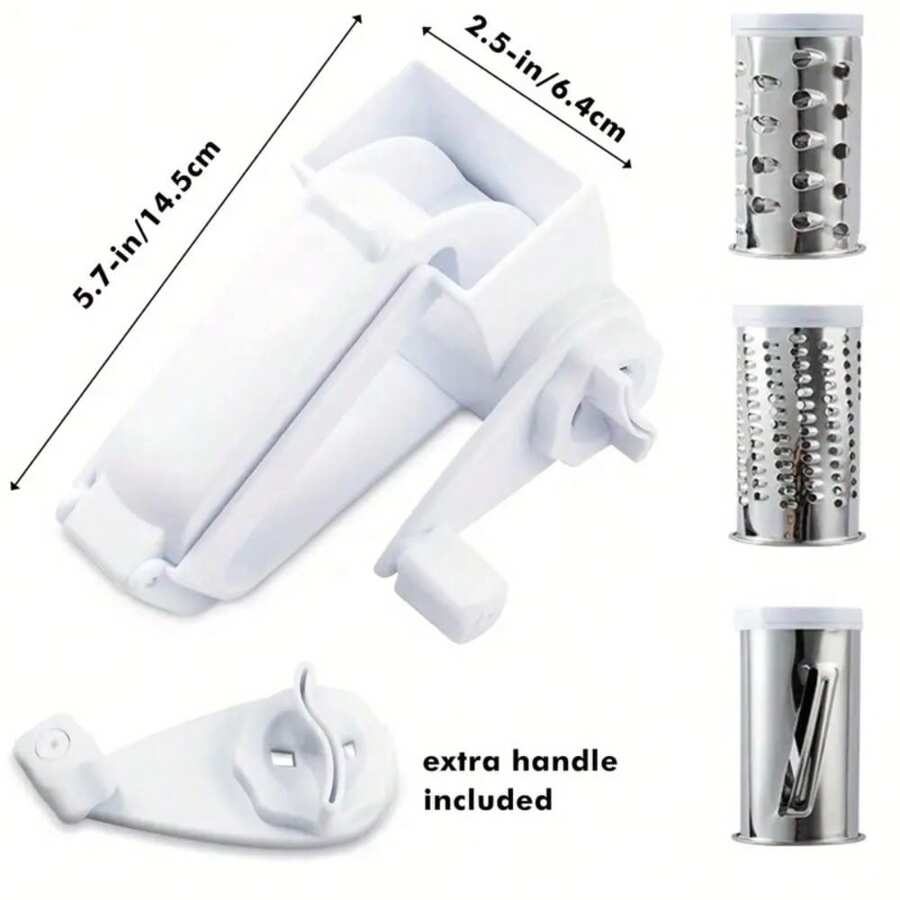 1pc 3 In 1 Cheese Grater With Handle Household Cheese Grater Manual 1pc-3-in-1-cheese-grater-with-handle-household-cheese-grater-manual