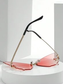 1 件装新款时尚蝴蝶时尚眼镜女式大框渐变色适合街头摄影 - 彩色 - 查看 5