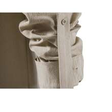 Camisa Cuello Mao Hombre Casual Manga Larga Estilo Escocesas - Caqui - Ver 9