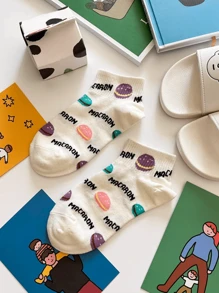 5 đôi tất ngắn cho nữ, tất thuyền cổ thấp, mỏng và thoáng khí cho mùa xuân/hè, tất hoạt hình dễ thương cho nữ sinh - Nhiều màu - Xem 7