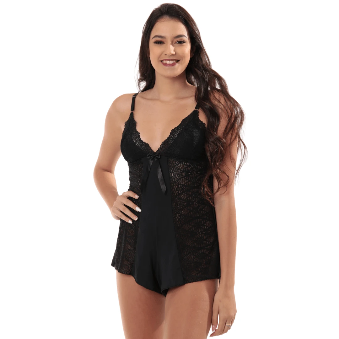 Women Rompers - Negro - Ver 1