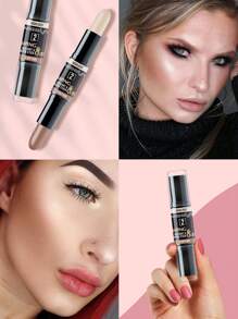 MISSLYN 塑形女王高光修容棒,双头设计,乳霜质地,哑光妆效,可打造精致妆容,持久显色,适用于各种肤质,打造精致面部妆容,品牌美妆,面部彩妆,适合女性和女孩,冬季必备,Y2K 风格,时尚百搭,生日礼物、情人节礼物、派对必备、新年礼物,色彩百搭,纯素且不经动物实验 - 輪廓棒02 - 查看 9