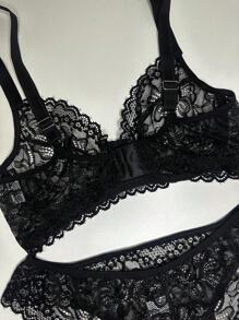 Plus Size Sexy Lingerie - Black - View 4