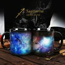 Taza De Constelación Sagitario Que Cambia De Color Con Calor De 11 Oz, Taza De Café De Cerámica Que Cambia De Color, Taza Mágica Para Presentes De Noviembre Y Diciembre - Sagitario - Ver 8