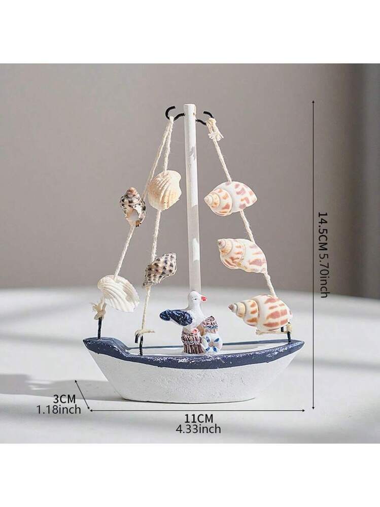 2 Decorazioni In Legno A Forma Di Barca A Vela Da Appendere - Heaven Sends, Dipinte A Mano, 6,5-14 Cm, Per Casa E Nautica
