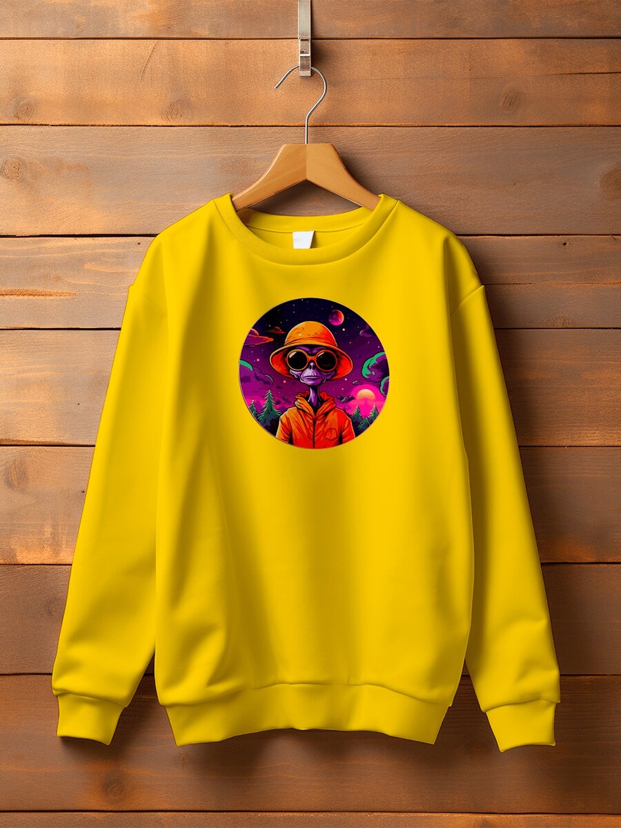 Men Sweatshirts - Màu vàng - Xem 1