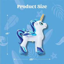 Syncfun  Giant Unicorn Inflatable Sprinkler Outdoor Water Inflatable For Outdoor Play - Blue - View 3