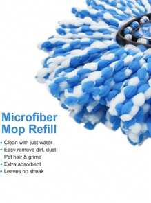 FoBianJie 2/3/6 Piezas De Cabezales De Recambio De Mopa De Microfibra, Cabezales De Repuesto De Mopa Rellenable, Paño De Recambio Para Mopa Lavable Y Duradero, Cabezal De Mopa De Eliminación De Polvo, Uso En Seco Y Húmedo, Fácil De Limpiar, Suministros De Limpieza, Suministros Escolares - multicolor - Ver 8