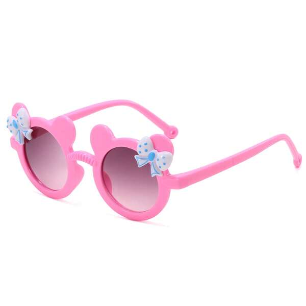 1pc Children's Bowknot Eyeglasses, Cute Cartoon Design, Suitable For Babies And Kids Day Trip & Everyday Wear