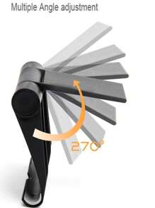 1 Miếng phổ cập Giá đỡ máy tính bảng Giá đỡ điện thoại di động , Gấp lại Bàn làm việc Đứng Cho máy tính bảng - màu đen - Xem 3