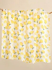 1pc Summer Unisex Baby Muslin Swaddle Blanket - Yellow - View 4
