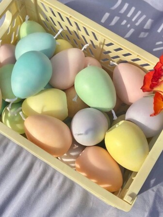 Molde de silicona en forma de huevo de Pascua 3D para velas, molde de silicona DIY