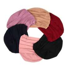 1Pc Women Elastic Turban Beanie Soft Bonnet  Hijabs Head Wrap Chemo Hat