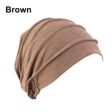 1Pc Women Elastic Turban Beanie Soft Bonnet  Hijabs Head Wrap Chemo Hat