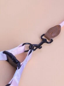 Supet 1組多彩寵物胸帶和背帶，附牽繩，適用於中小型犬，時尚戶外狗狗牽引套件，可調整 - 彩色 - 查看 3