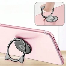 4入組合金貓耳朵可愛手指環手機智能手機支架支架,適用於所有智能手機ipad Mp3汽車固定架 可愛風格 - 彩色 - 查看 5