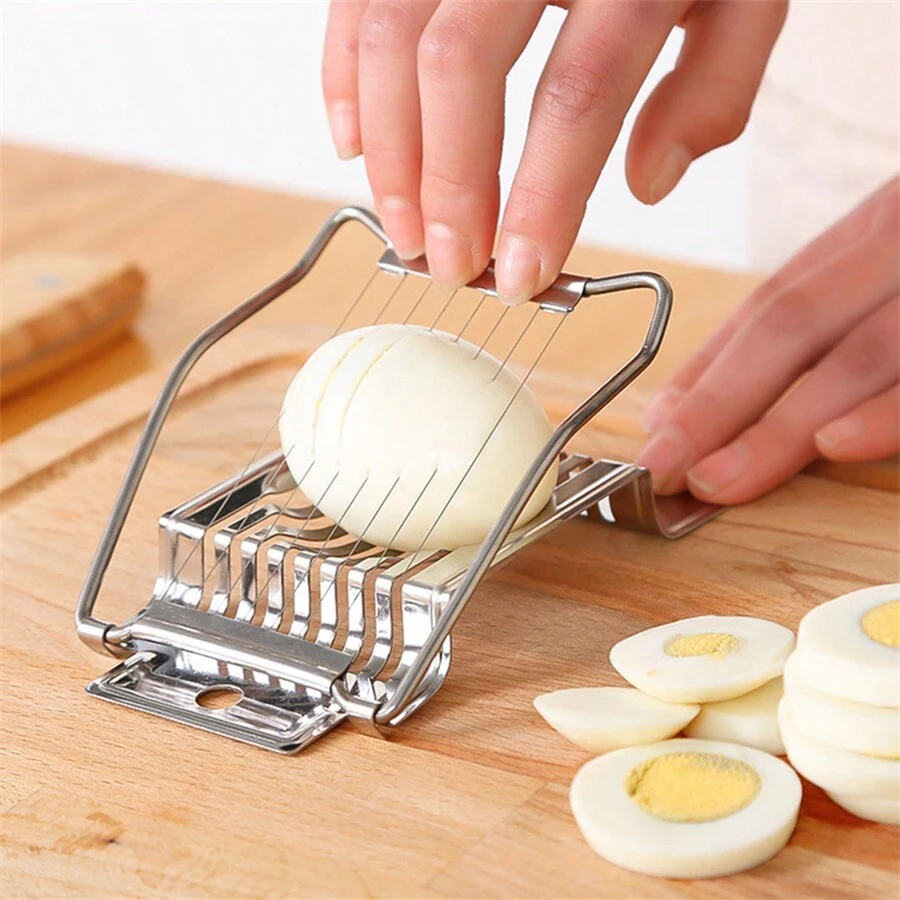 1/5pcs Egg Slicer, Vegetable Shredder, Stainless Steel Egg Cutter, Really Useful, Used In Hotels And Restaurants, 2 Styles Randomly Shipped