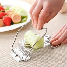 1/5pcs Egg Slicer, Vegetable Shredder, Stainless Steel Egg Cutter, Really Useful, Used In Hotels And Restaurants, 2 Styles Randomly Shipped