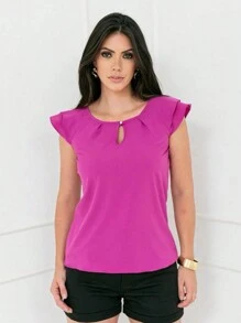 Women Blouses - Hot Pink - View 2