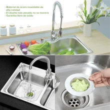 Coladera Tarja Fregadero Cocina Acero Inoxidable 9 Cm 2 Pzs - Gris - Ver 3