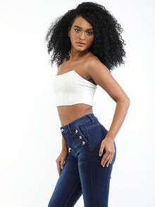 Colombian Jeans Lift Butts For Women - Dark Wash - View 5