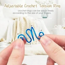 Handmade Crochet Rings,  Adjustable Crochet Tension Ring For Knitting And Crocheting, Crochet Gift For Knitting Lovers - Silver - View 3