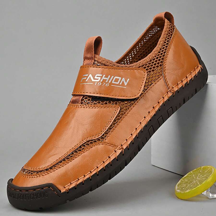 男款休閒皮鞋正式夏季透氣輕便多功能鞋