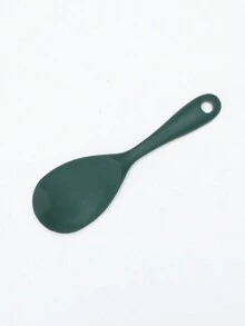 1 Pieza Juego De Utensilios De Cocina De Silicona De Tamaño Grande, Que Incluye Espátula, Cuchara Para Arroz, Cazuela, Colador Y Pala Para Freír En Color Verde - espátula para freír - Ver 9