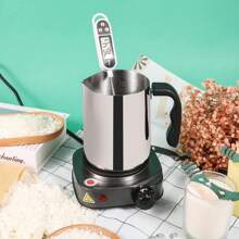 Olla Para Hacer Velas Con Placa Eléctrica Para Derretir,Kit para hacer velas con placa calefactora electrónica, kit para hacer velas navideñas, suministros para hacer velas de bricolaje con derretidor de cera, olla para verter - Plateado - Ver 7