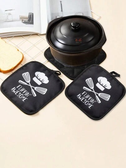 2/4 miếng lót chịu nhiệt phong cách Bắc Âu, thích hợp cho nhà bếp, phòng ăn, phòng khách, nấu ăn, nướng bánh