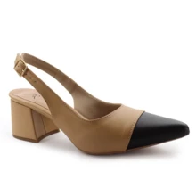 Women Pumps - 稻草配黑色 - 查看 5