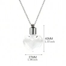 1入diy水滴可開啟的鏈子項鍊,男女適用的水晶香水瓶血瓶吊墜頸帶珠寶項鍊