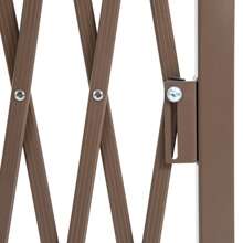 Recinzione per Giardino a Larghezza Regolabile, Steccato per Giardino Multiuso in Metallo e Alluminio, 300x31x103.5 cm, Marrone Scuro - Caffè Marrone - Visualizzare 8