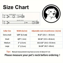 1入限量版復活節兔子和彩蛋印花宠物项圈,適用於貓狗室內/室外,面料製成,米色塑料扣 - 淺藍色 - 查看 2