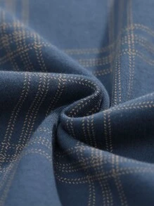 1set Men Plaid Long Sleeve Breathable Moisture Wicking Top & Pants Sleepwear Set(Spring & Autumn), Fall Winter Clothes